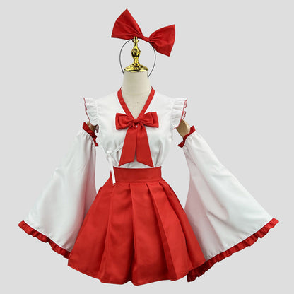 大きいサイズレディース巫女メイドコスチューム (L/LL/3L/4L/5L)/コスプレ
