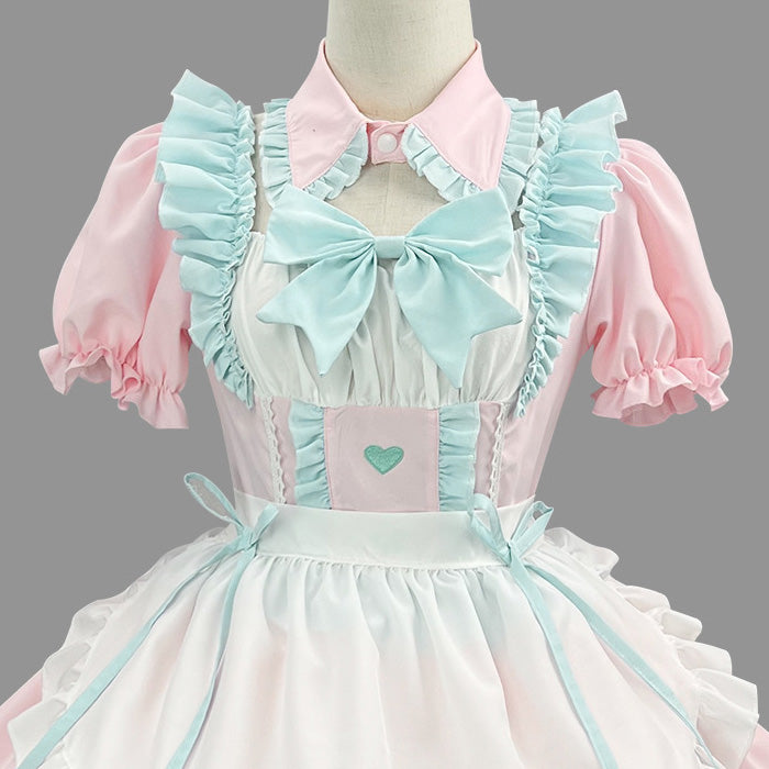 大きいサイズレディースお砂糖プリンセスのコンカフェメイドさん (M/L/LL/3L/4L/5L/6L)/コスプレ