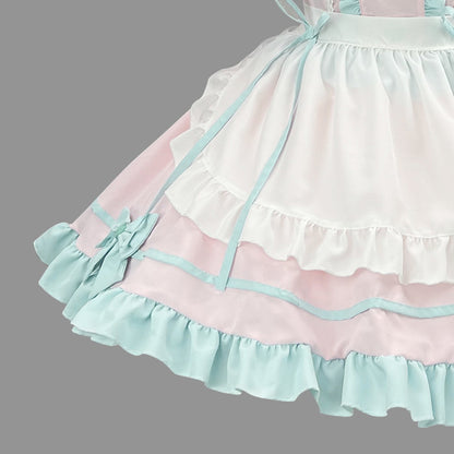 大きいサイズレディースお砂糖プリンセスのコンカフェメイドさん (M/L/LL/3L/4L/5L/6L)/コスプレ
