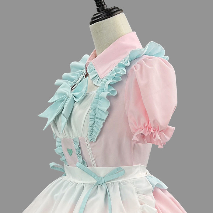 大きいサイズレディースお砂糖プリンセスのコンカフェメイドさん (M/L/LL/3L/4L/5L/6L)/コスプレ