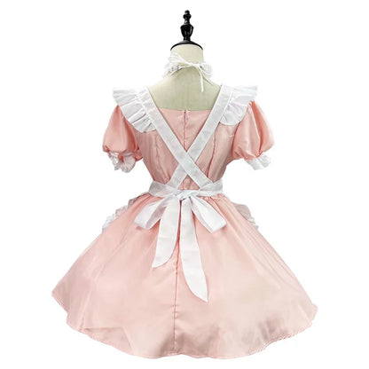 大きいサイズレディースハートミニメイド服ワンピ―ス (M/L/2L/3L/4L/5L/6L)/コスプレ/ハロウィン