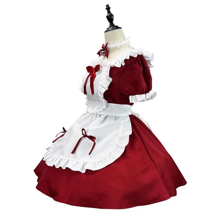 ハートミニメイド服ワンピ―ス (M/L/2L/3L/4L/5L/6L)/コスプレ