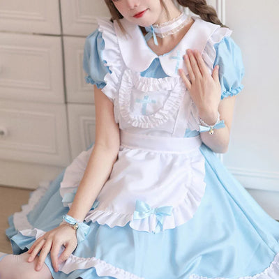 コットンキャンディメイド服ワンピ―ス (M/L/2L/3L/4L/5L/6L)/コスプレ/ハロウィン