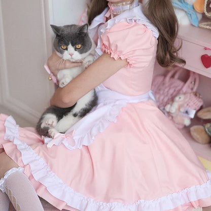 大きいサイズレディースコットンキャンディメイド服ワンピ―ス (M/L/2L/3L/4L/5L/6L)/コスプレ/ハロウィン (M/L/2L/3L/4L/5L/16L)/コスプレ/ハロウィン/クリスマス
