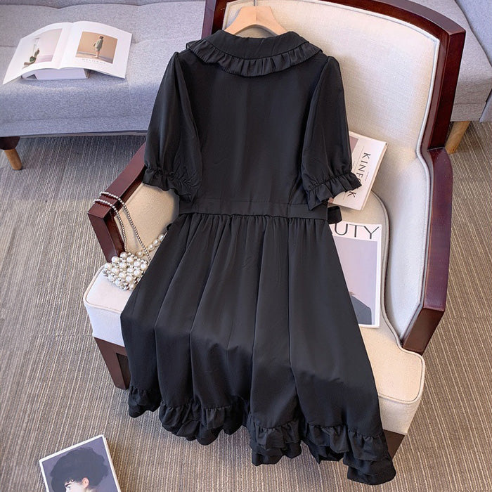 Classical dress with ruffled collar and ribbon (3L/4L/5L/6L/7L)