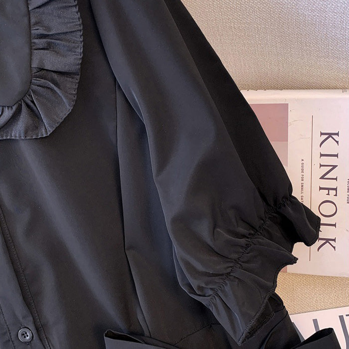 Classical dress with ruffled collar and ribbon (3L/4L/5L/6L/7L)