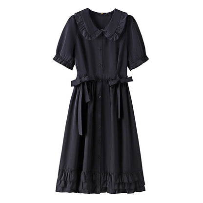 Classical dress with ruffled collar and ribbon (3L/4L/5L/6L/7L)