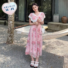 ROSE CAFE ローズカフェ ケティ タックフレアワンピース フラワーブーケ 商品詳細ページ