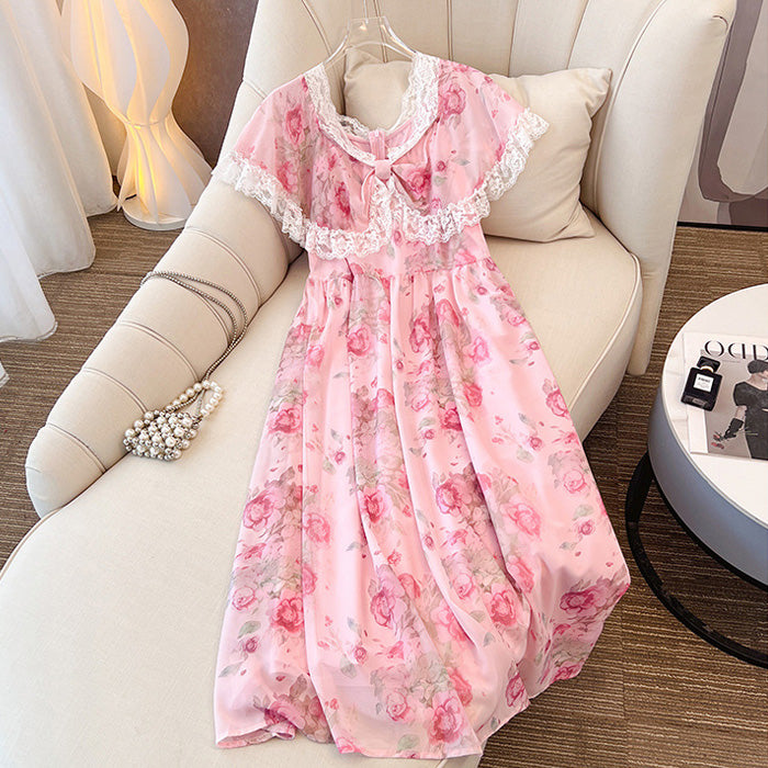Rose Bouquet Lace Ribbon Dress (3L/4L/5L/6L/7L)