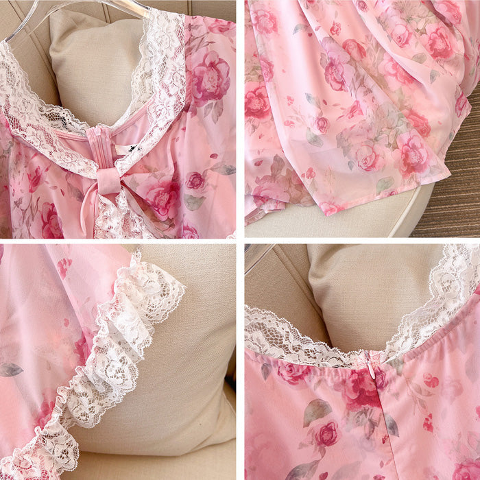 Rose Bouquet Lace Ribbon Dress (3L/4L/5L/6L/7L)