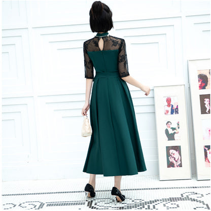 ■Elegant lace docking dress (LL/3L/4L/5L/6L/7L/8L/9L) Custom-made/Occasion/Wedding invitation