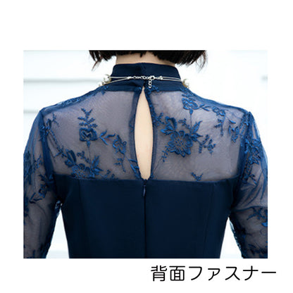 ■Elegant lace docking dress (LL/3L/4L/5L/6L/7L/8L/9L) Custom-made/Occasion/Wedding invitation