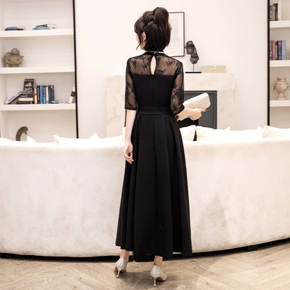 ■Elegant lace docking dress (LL/3L/4L/5L/6L/7L/8L/9L) Custom-made/Occasion/Wedding invitation