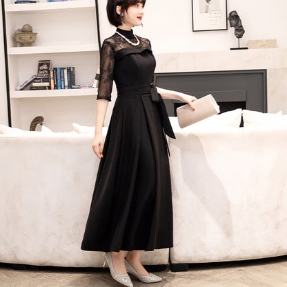 ■Elegant lace docking dress (LL/3L/4L/5L/6L/7L/8L/9L) Custom-made/Occasion/Wedding invitation