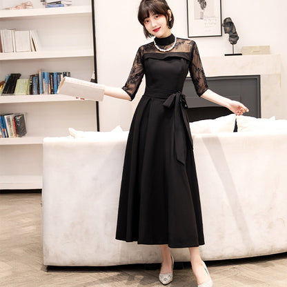 ■Elegant lace docking dress (LL/3L/4L/5L/6L/7L/8L/9L) Custom-made/Occasion/Wedding invitation