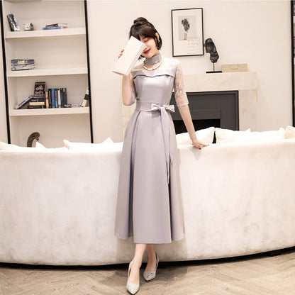 ■Elegant lace docking dress (LL/3L/4L/5L/6L/7L/8L/9L) Custom-made/Occasion/Wedding invitation