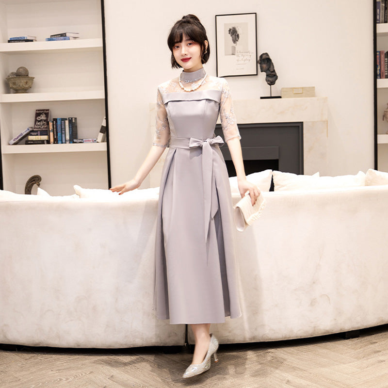 ■Elegant lace docking dress (LL/3L/4L/5L/6L/7L/8L/9L) Custom-made/Occasion/Wedding invitation