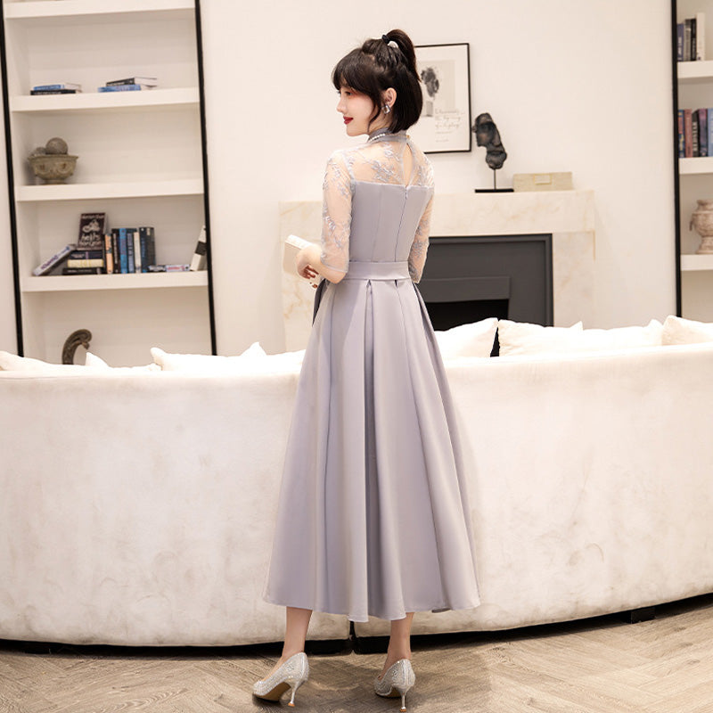 ■Elegant lace docking dress (LL/3L/4L/5L/6L/7L/8L/9L) Custom-made/Occasion/Wedding invitation