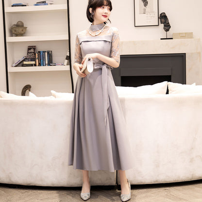 ■Elegant lace docking dress (LL/3L/4L/5L/6L/7L/8L/9L) Custom-made/Occasion/Wedding invitation