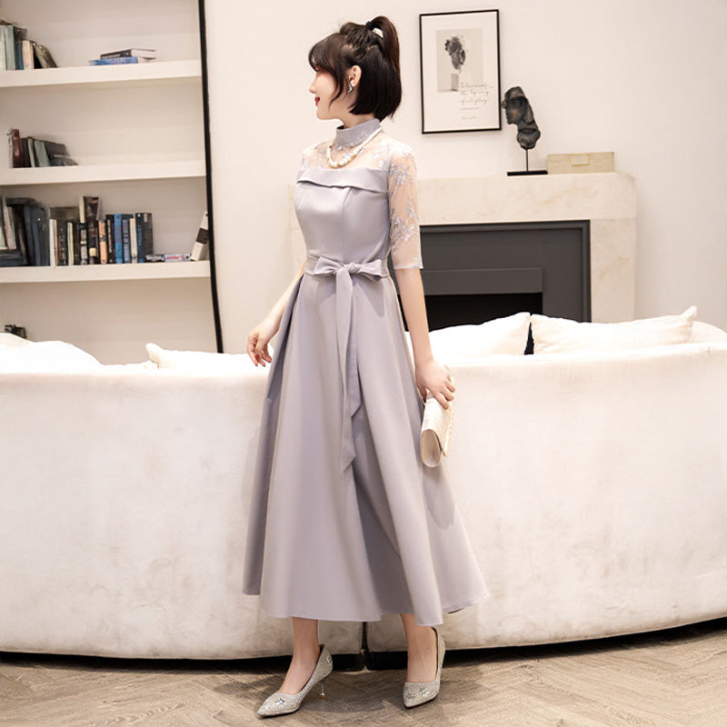 ■Elegant lace docking dress (LL/3L/4L/5L/6L/7L/8L/9L) Custom-made/Occasion/Wedding invitation