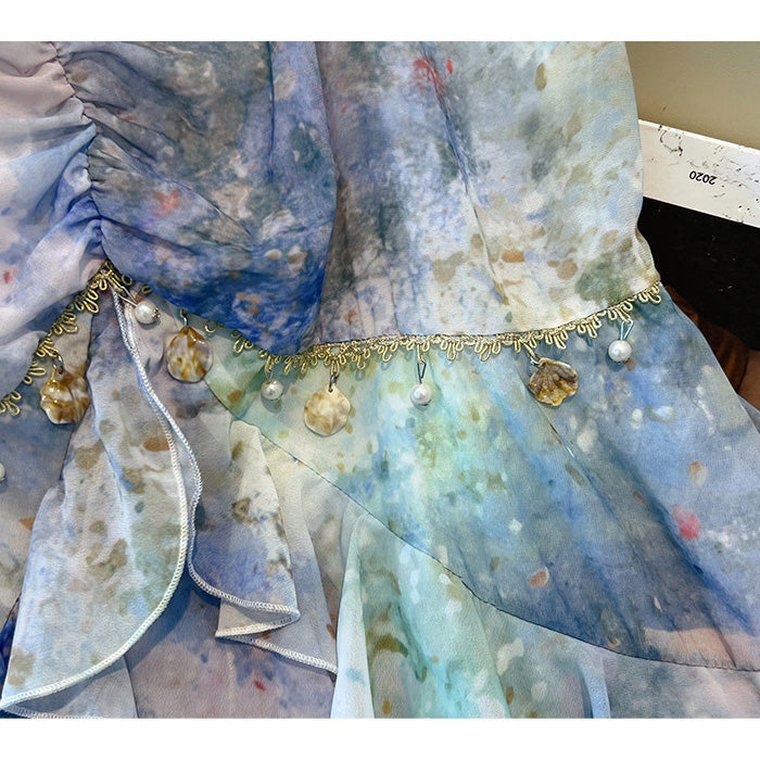 Mermaid Mood Watercolor Dreamy Dress (3L/4L/5L/6L/7L)