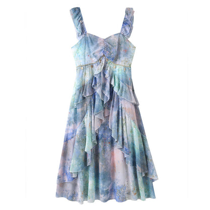Mermaid Mood Watercolor Dreamy Dress (3L/4L/5L/6L/7L)
