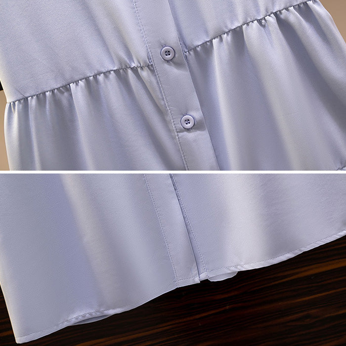 Blue button closure tiered dress (3L/4L/5L/6L/7L)