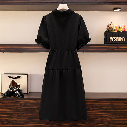 Blue button closure tiered dress (3L/4L/5L/6L/7L)