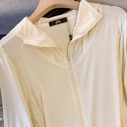 Lightweight, sun-protective yellow, loose-fitting parka (3L/4L/5L/6L/7L)