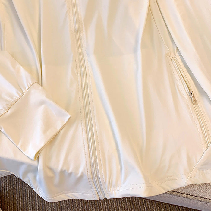 Lightweight, sun-protective yellow, loose-fitting parka (3L/4L/5L/6L/7L)