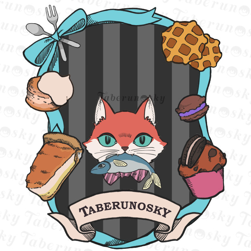 大きいサイズぽっちゃり≪受注生産≫Aアニマル（ネコさん）Tシャツ/Taberunosky(タベルノスキー)オリジナルイラスト４L着用