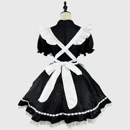 大きいサイズレディースパールチェーン付チャイナ風タッセルメイド服ワンピ―ス (M/L/2L/3L/4L/5L/6L)/コスプレ/ハロウィン