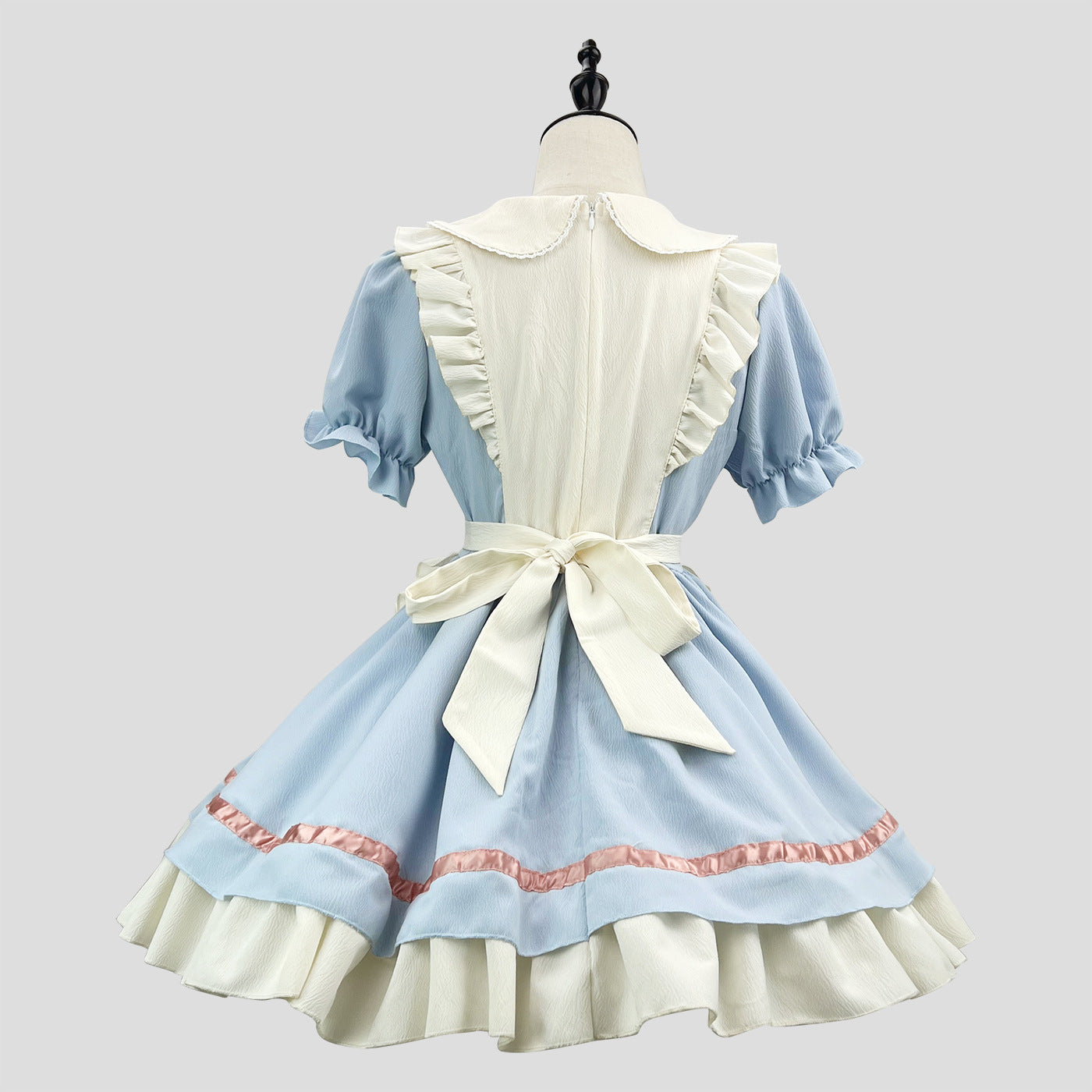 大きいサイズレディースみずいろ・ねこにゃんメイド服ワンピ―ス (M/L/2L/3L/4L/5L/6L)/コスプレ/ハロウィン