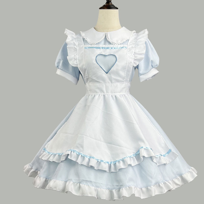 大きいサイズレディースうさぎさんメイド服ワンピ―ス (M/L/2L/3L/4L/5L/6L)/コスプレ/ハロウィン
