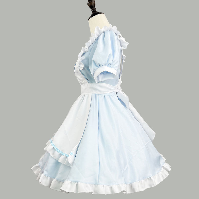 大きいサイズレディースうさぎさんメイド服ワンピ―ス (M/L/2L/3L/4L/5L/6L)/コスプレ/ハロウィン