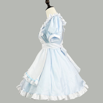 大きいサイズレディースうさぎさんメイド服ワンピ―ス (M/L/2L/3L/4L/5L/6L)/コスプレ/ハロウィン