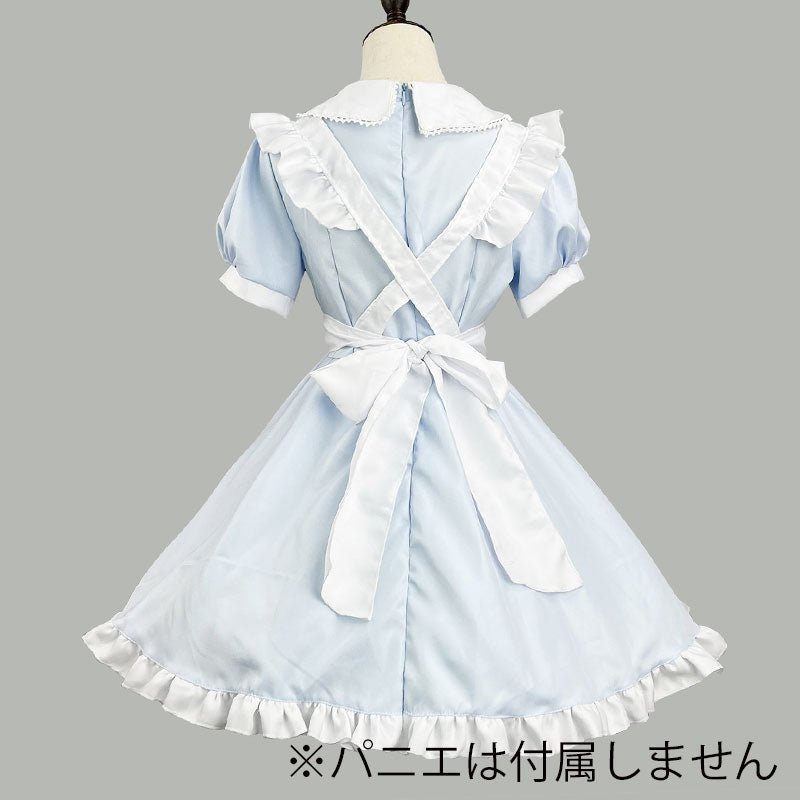 大きいサイズレディースうさぎさんメイド服ワンピ―ス (M/L/2L/3L/4L/5L/6L)/コスプレ/ハロウィン