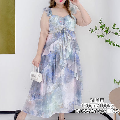 Mermaid Mood Watercolor Dreamy Dress (3L/4L/5L/6L/7L)