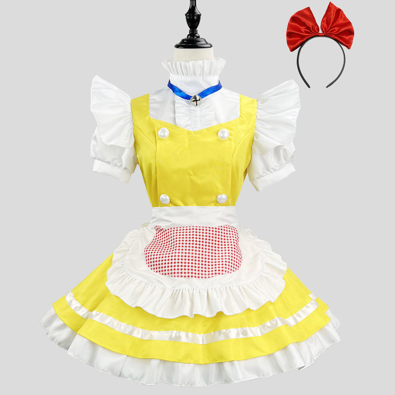 大きいサイズレディースしっかり者妹ロボット風メイド服ワンピース (M/L/2L/3L/4L/5L/6L)/コスプレ/ハロウィン
