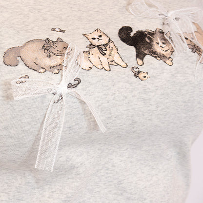 ねこさんの女児風Tシャツ（3L/4L/5L）/Taberunosky（タベルノスキー）