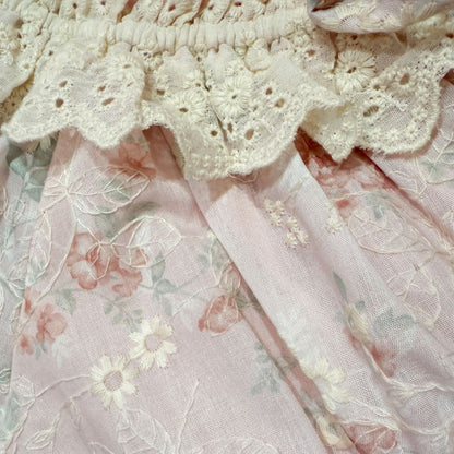 Sweet Bouquet Cotton Flared Long Dress (L/LL/3L/4L/5L)