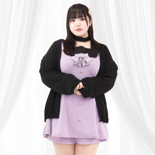 大きいサイズレディースとろける黒魔法カーディガン（3L/5L）/Taberunosky（タベルノスキー）