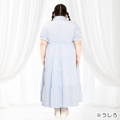 そらいろプリンセスのふわふわティアードワンピ（3L/4L/5L/6L）/Taberunosky（タベルノスキー）