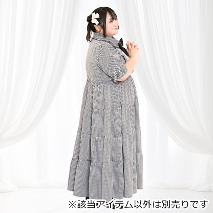 大きいサイズレディース月夜色のプリンセスのふわふわティアードワンピ（3L/4L/5L/6L）/Taberunosky（タベルノスキー）