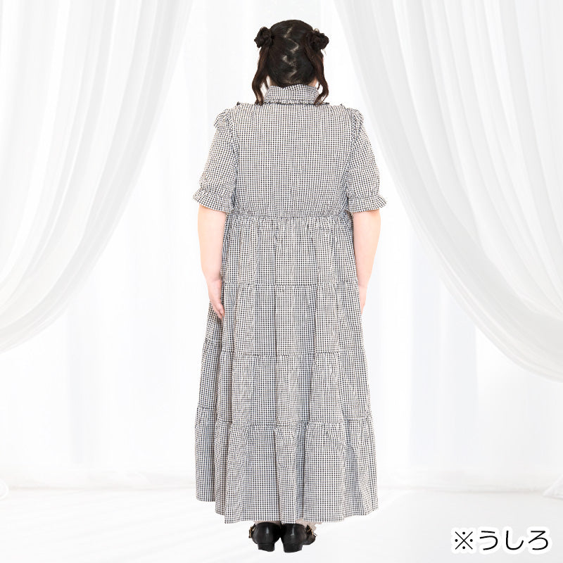 大きいサイズレディース月夜色のプリンセスのふわふわティアードワンピ（3L/4L/5L/6L）/Taberunosky（タベルノスキー）