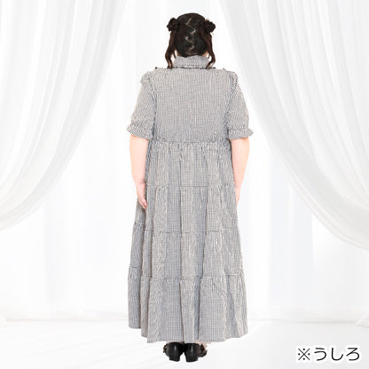 大きいサイズレディース月夜色のプリンセスのふわふわティアードワンピ（3L/4L/5L/6L）/Taberunosky（タベルノスキー）