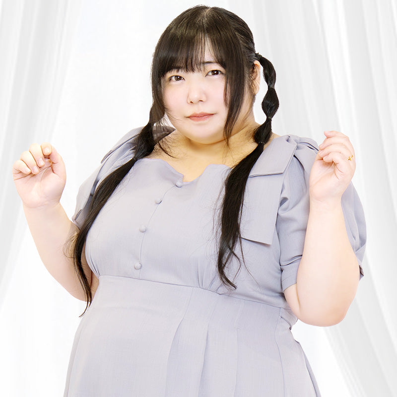 シュガーブルーボンボン・リボンワンピース（3L/4L/5L/6L）/Taberunosky（タベルノスキー）