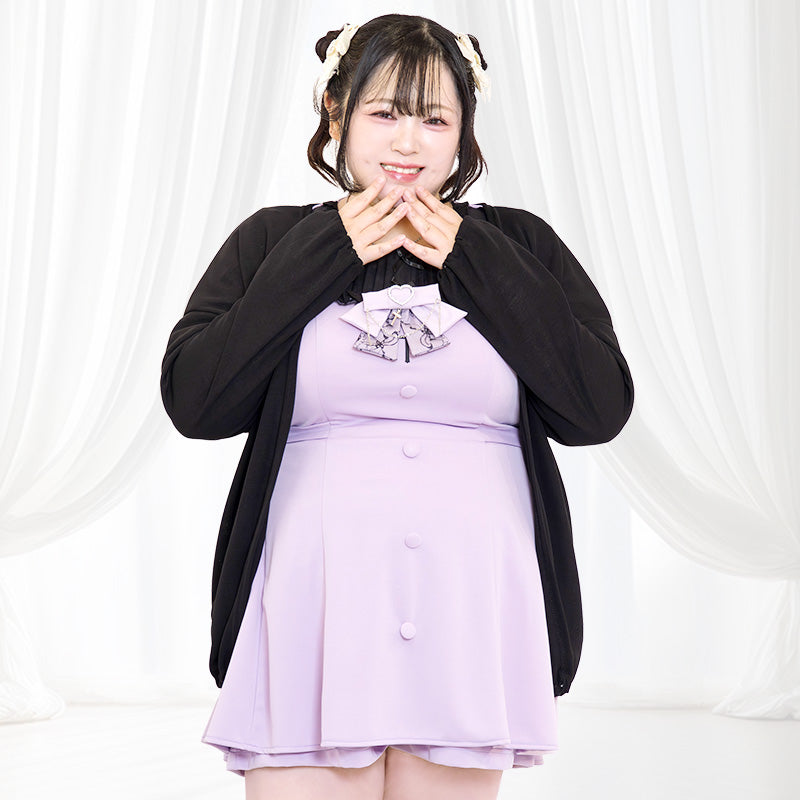 大きいサイズレディースとろける黒魔法カーディガン（3L/5L）/Taberunosky（タベルノスキー）