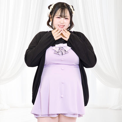 大きいサイズレディースとろける黒魔法カーディガン（3L/5L）/Taberunosky（タベルノスキー）