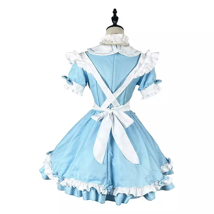大きいサイズレディース鏡の国のメイド服ワンピ―ス (2L/3L/4L/5L/6L)/コスプレ/ハロウィン